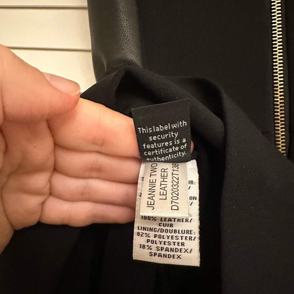 Diane Von Furstenberg Jeannie sleeveless black leather combo mini dress - Picture 6 of 7
